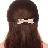 Pearl Beaded Bow Hair Clip For Womens/Girls