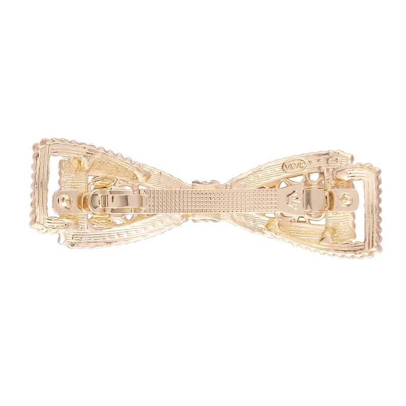 Pearl Beaded Bow Hair Clip For Womens/Girls