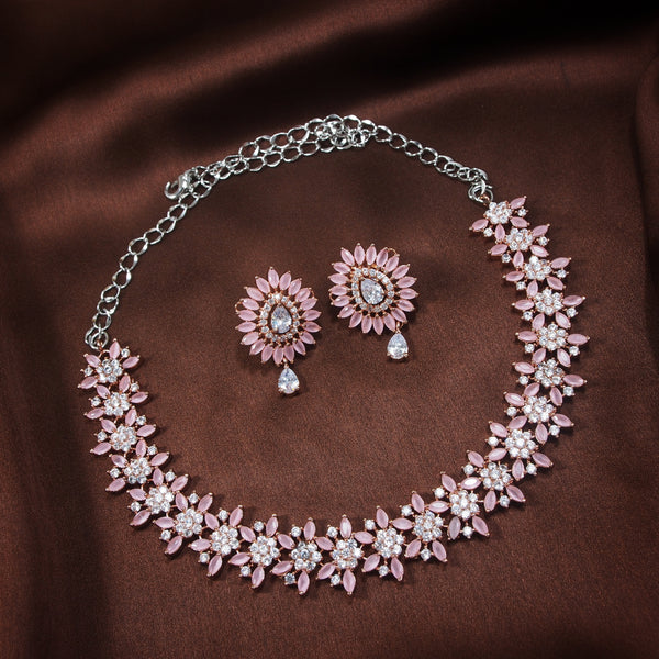 Norah Rose gold Pink Jewellery Set