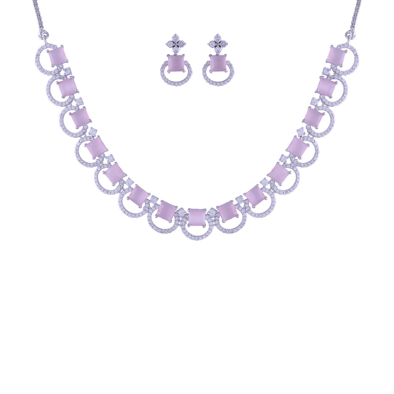 Alvira Pink Jewellery Set