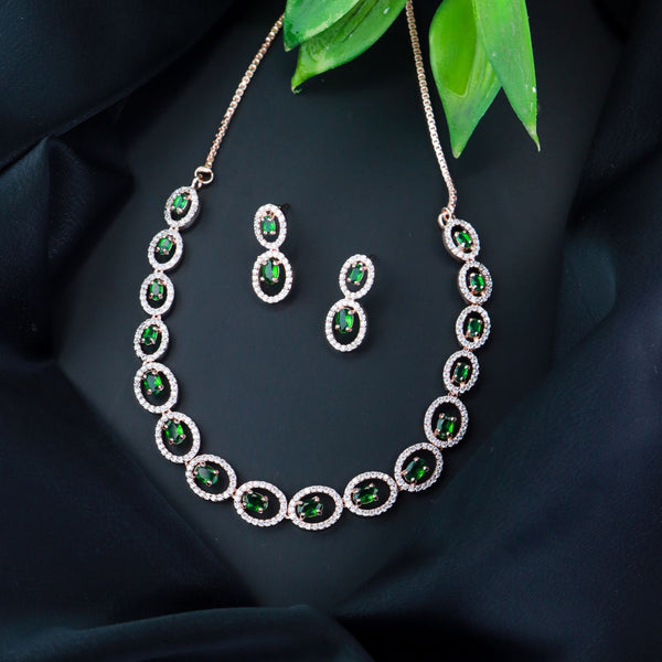 Arnavi Green Necklace Set