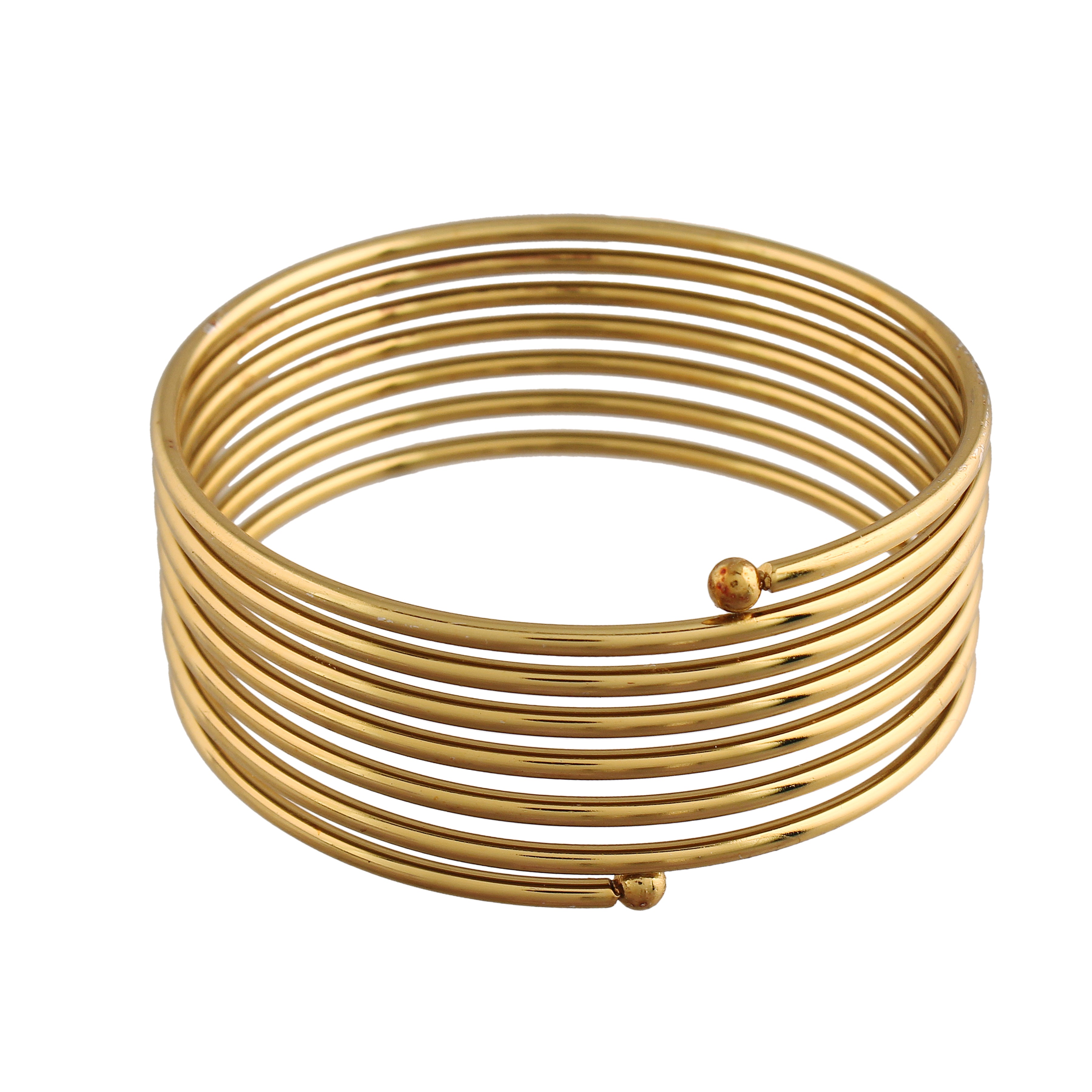 Gold Plated Spring Kada Bangles 