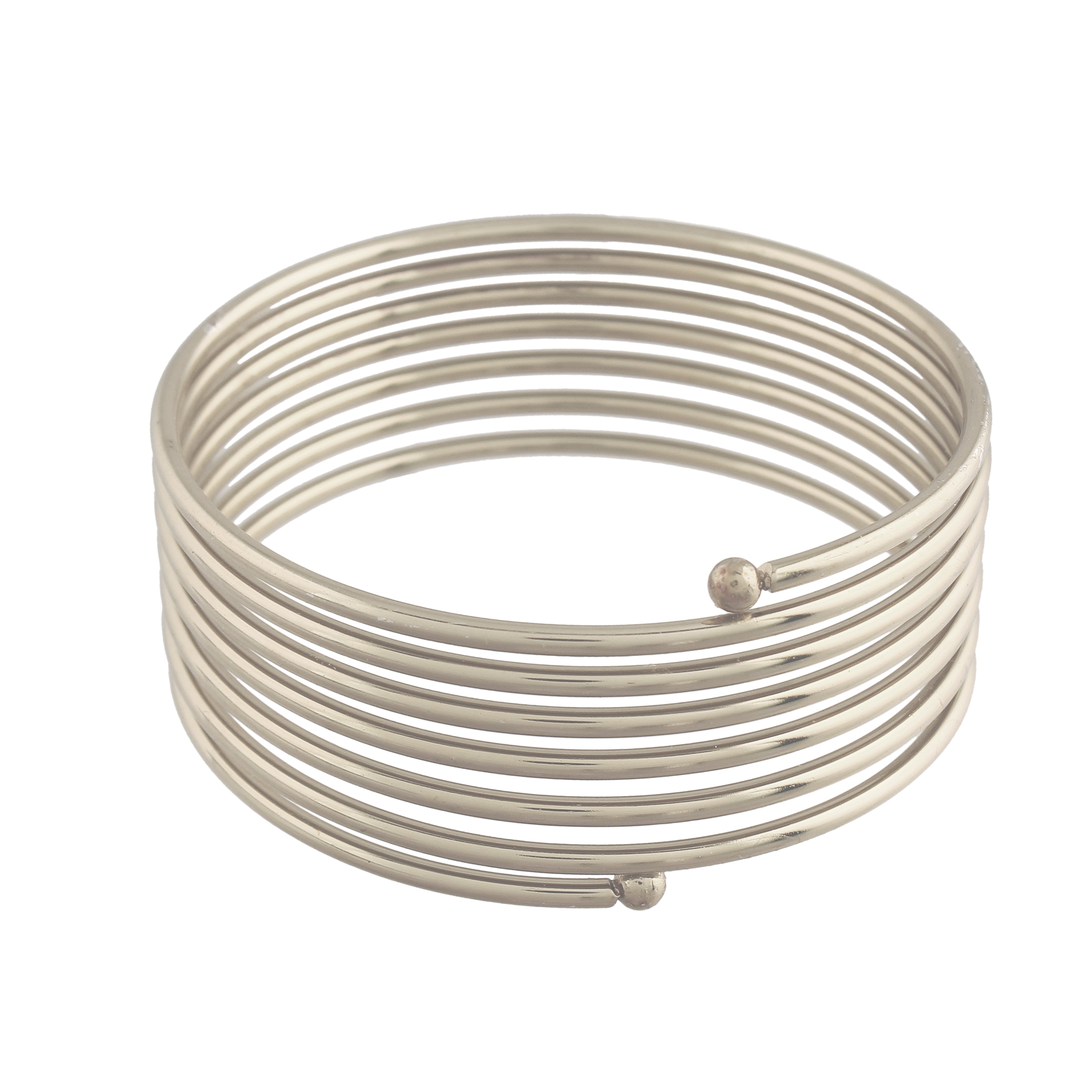  Rhodium Plated Spring Kada Bangles 
