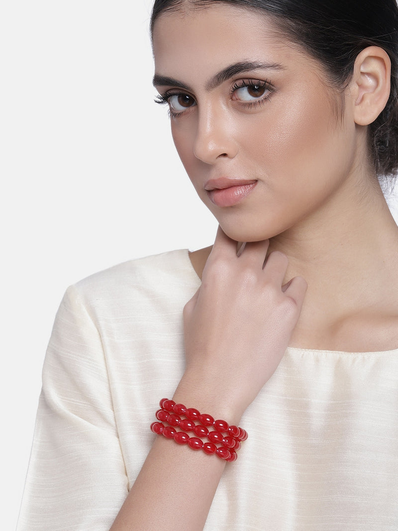 3 layer  beaded bracelet 