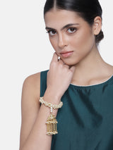  Pearl , kundan Jhumki Bracelet