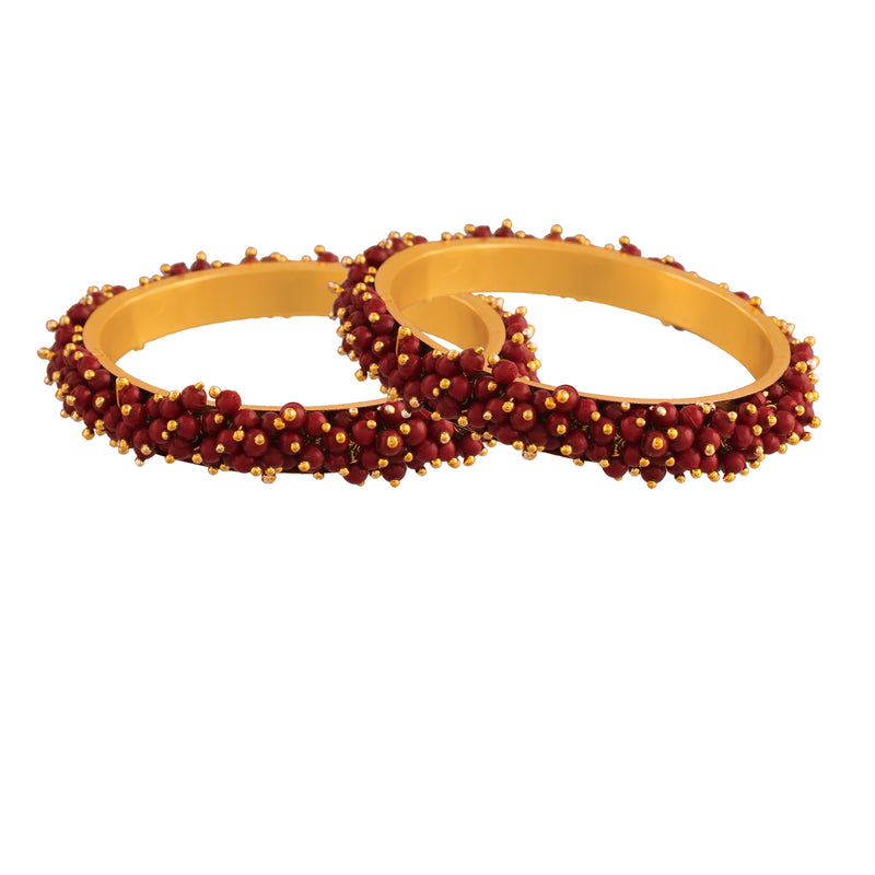 Lila Pearl Bangle Set