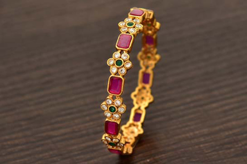 cz , american daimond , gold plated , traditional bangle 