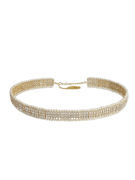 kundan, pearls 