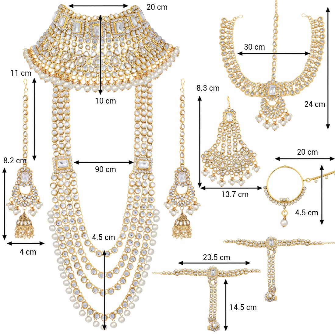 Sheena White Jewellery Set