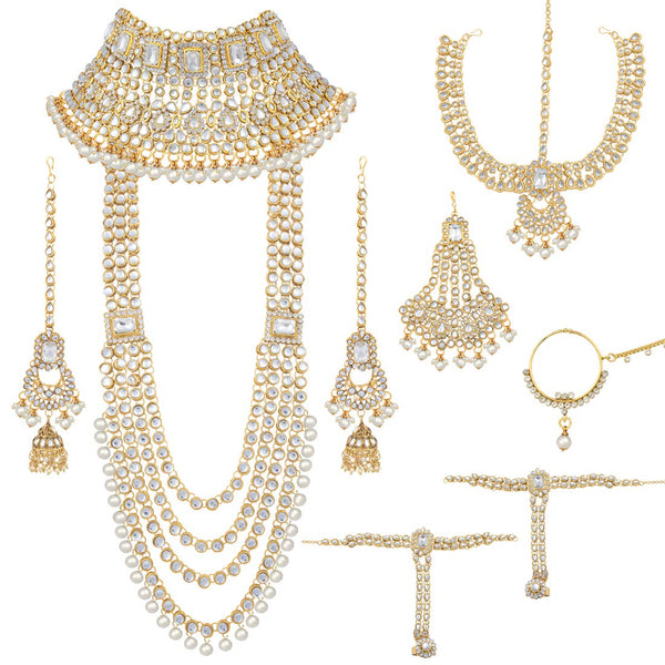  studded with Kundan , Pearls