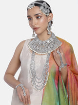 studed with pearls ,kundan 