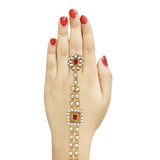 Afreen Maroon Jewellery Set