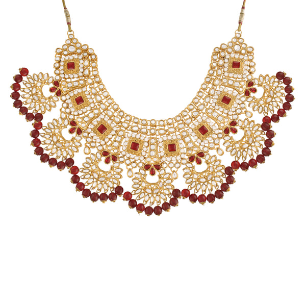 Afreen Maroon Jewellery Set