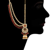 Afreen Maroon Jewellery Set