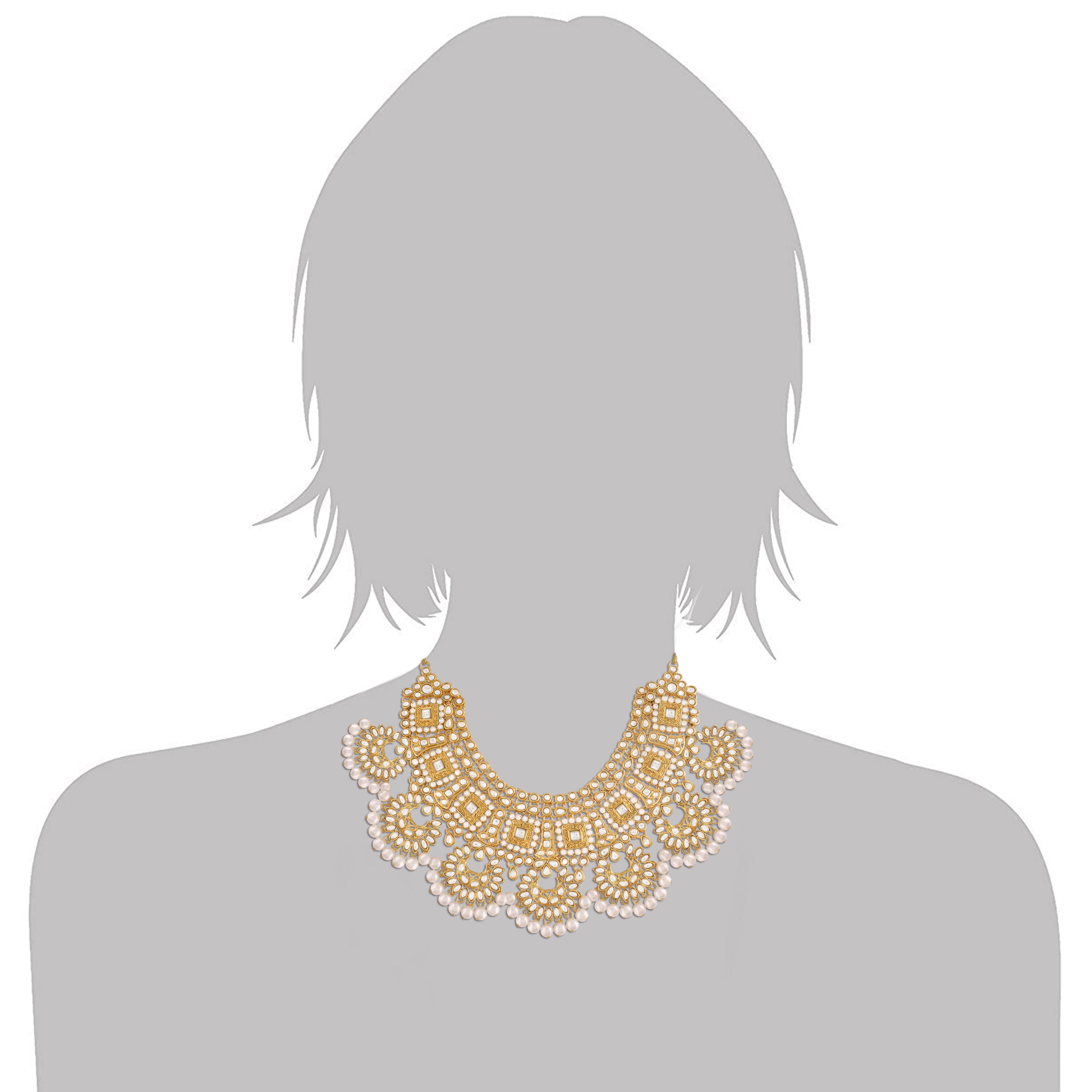 Afreen White Jewellery Set