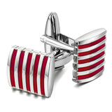 Pink Silver Unique Shirt Cufflinks for Men/ Business Co-Operate