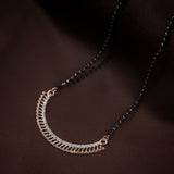 Ameican diamond , rose gold mangalsutra 