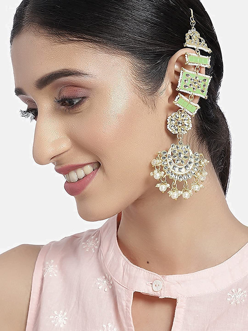  meenakari , kundan , pearls earring 