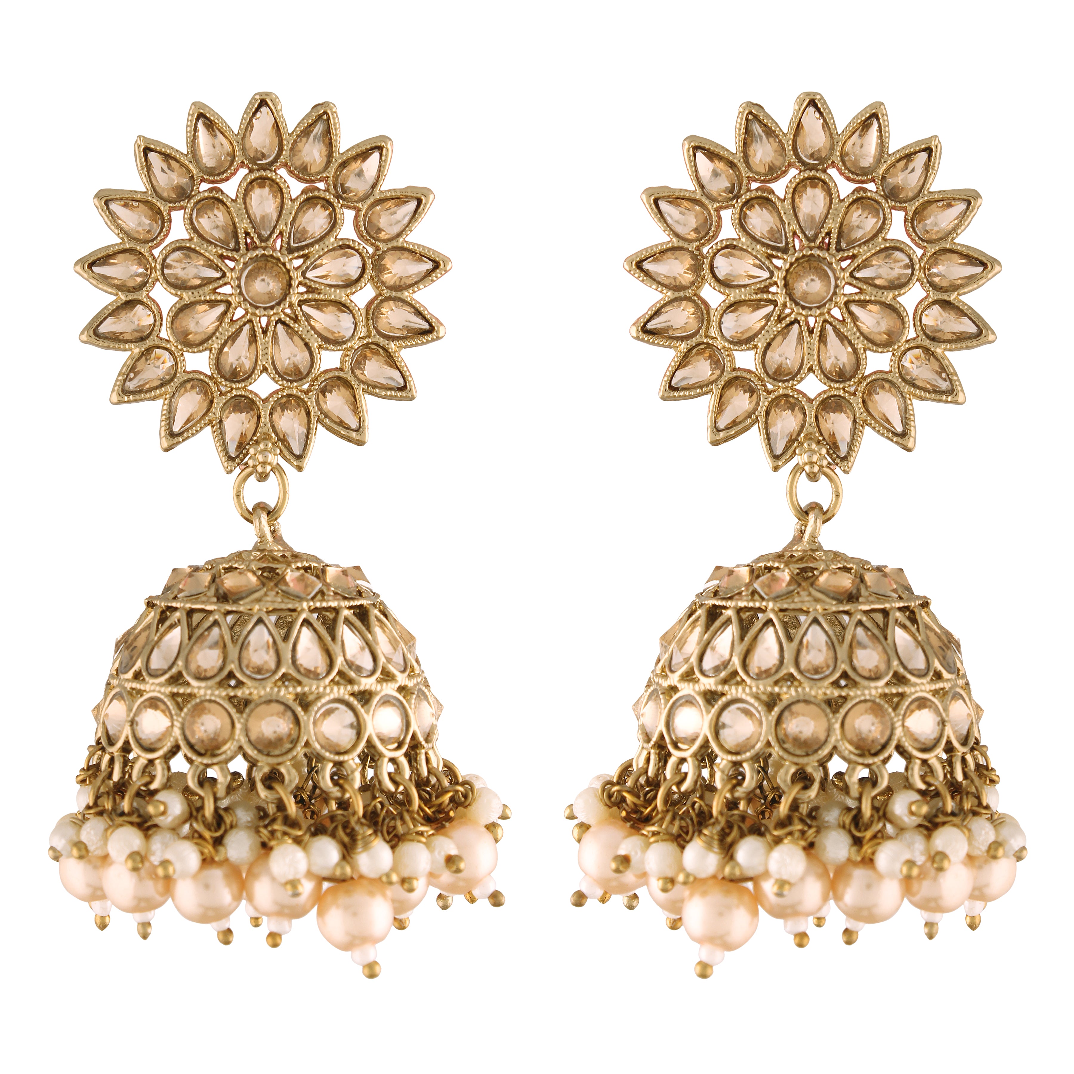 kundan , pearls earring 