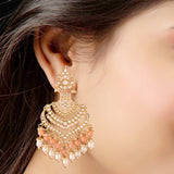 Pihu Peach Earrings