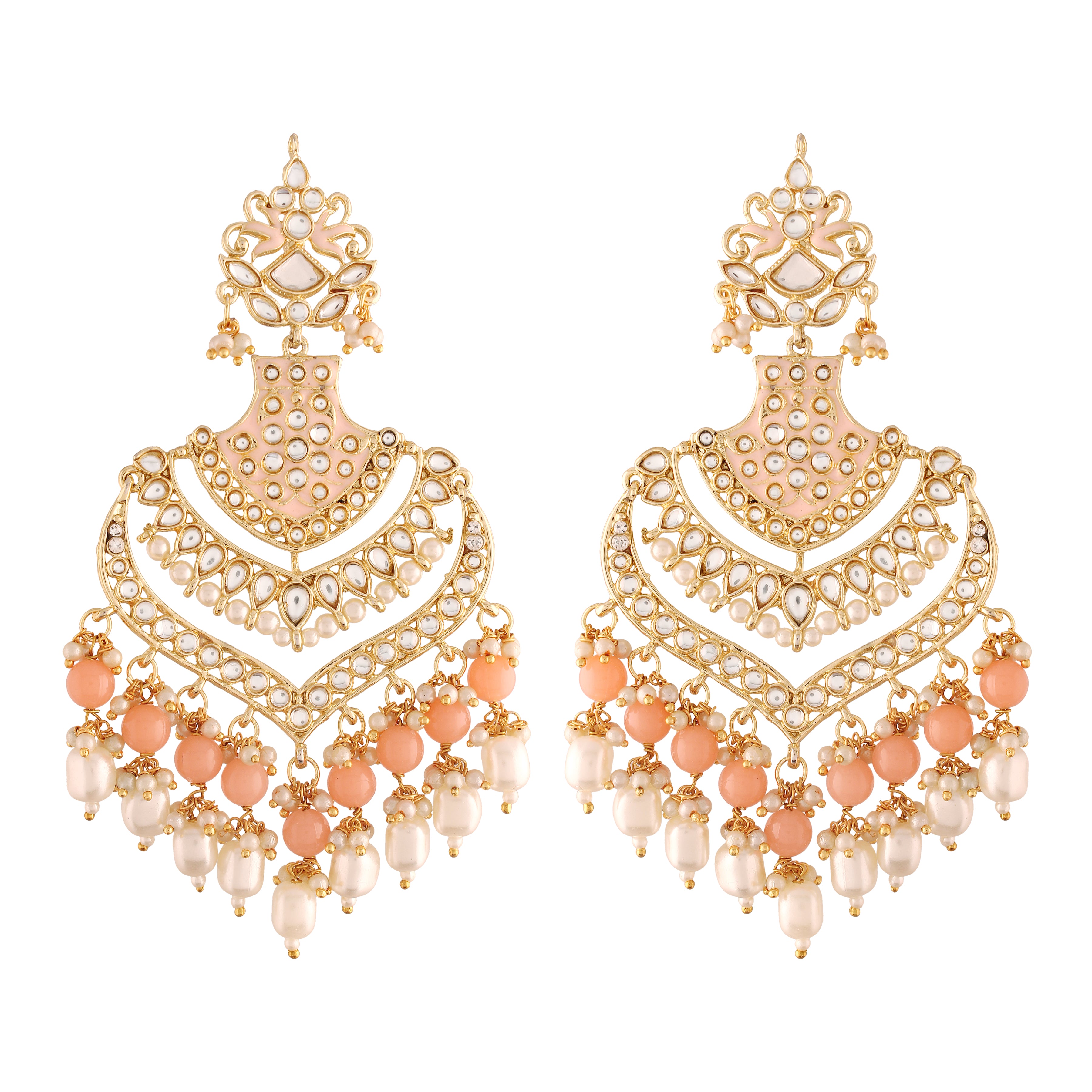 Pihu Peach Earrings
