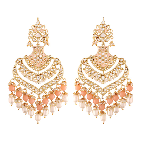 Pihu Peach Earrings