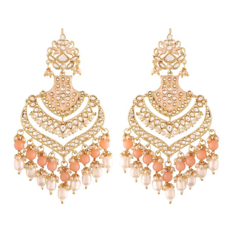 Pihu Peach Earrings