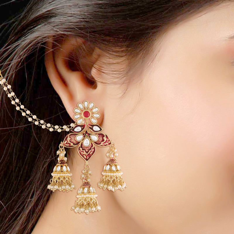 Eliza Maroon Earrings