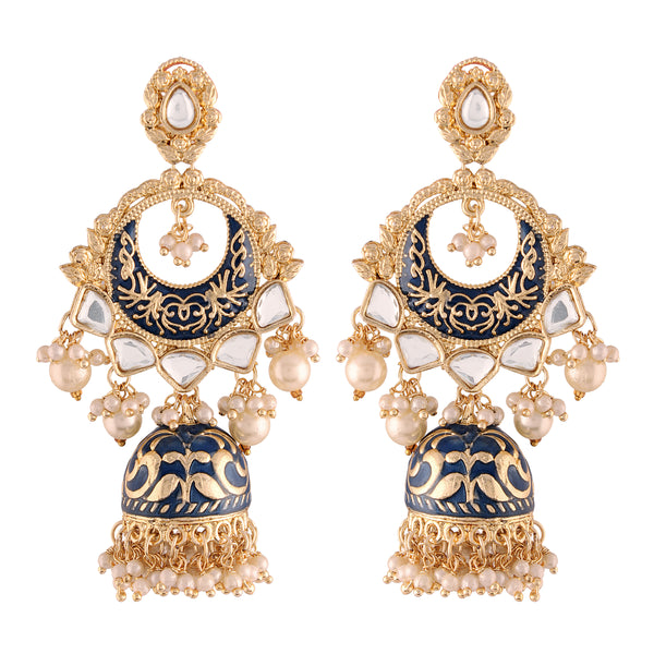 Details more than 135 royal blue and gold earrings
