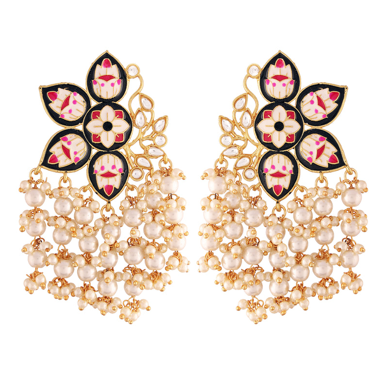 Aggregate more than 223 black kundan earrings latest