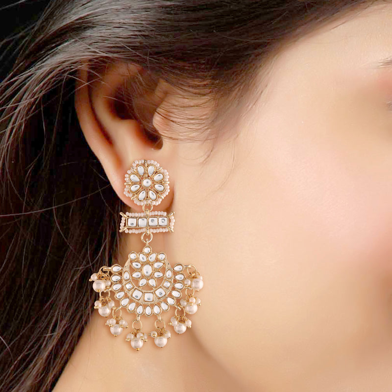 Sonam White Earrings