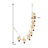 Prakruti Maroon Pearl Hair Chain