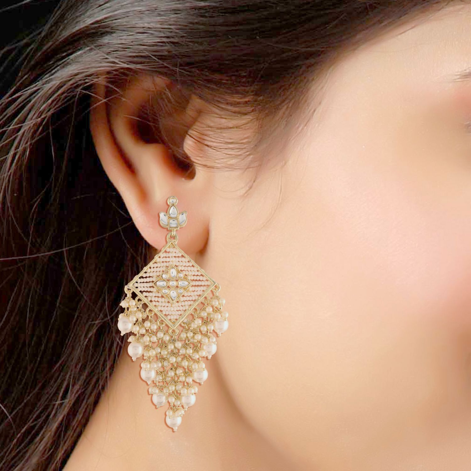 Mysha White Earrings