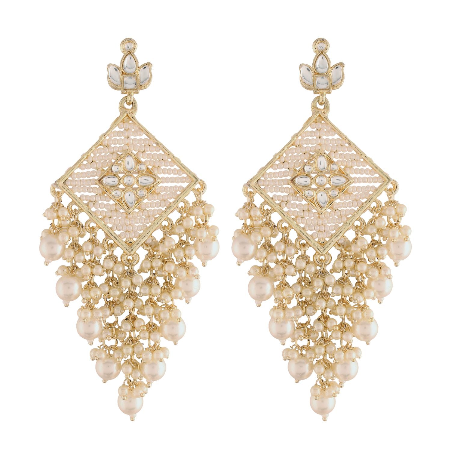Mysha White Earrings