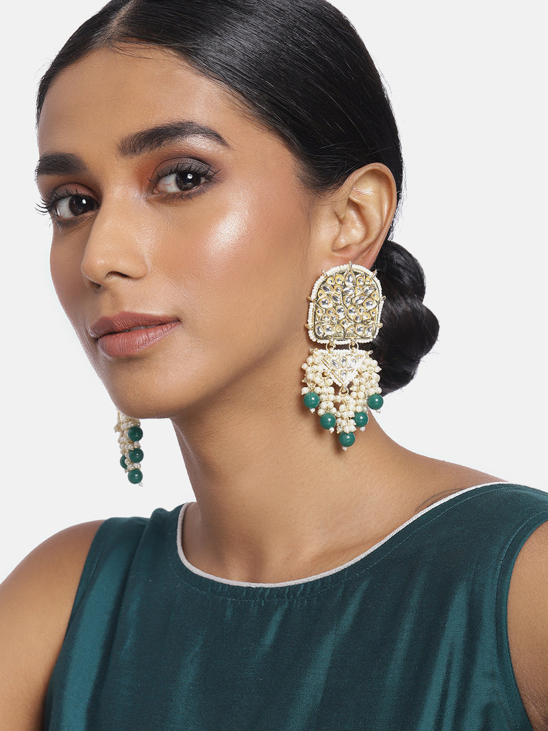  kundan , pearls earring 