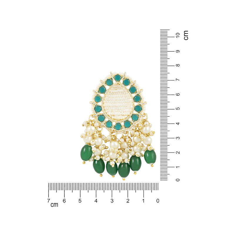 Farha Green Earrings