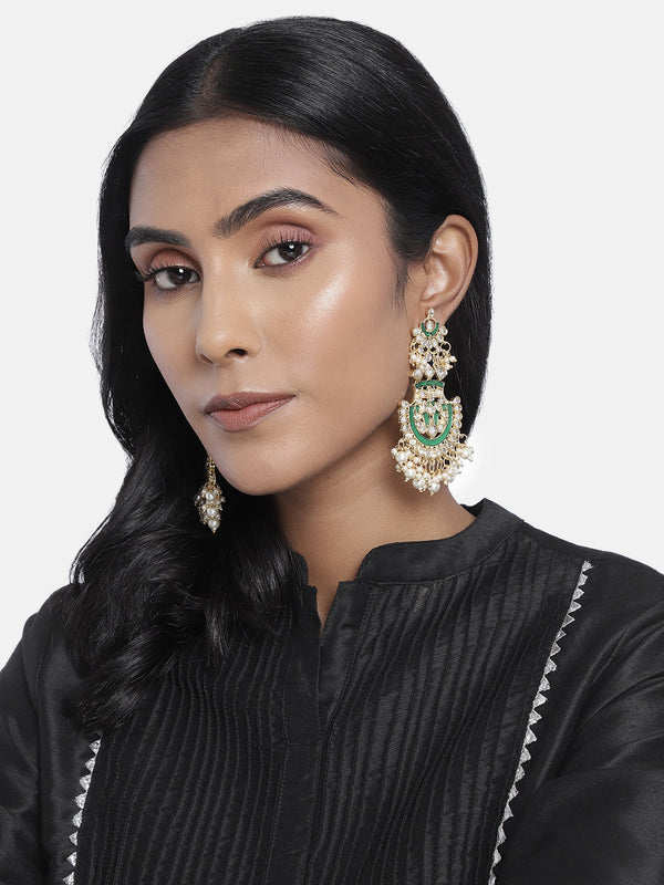 meenakari , kundan , pearls earring 