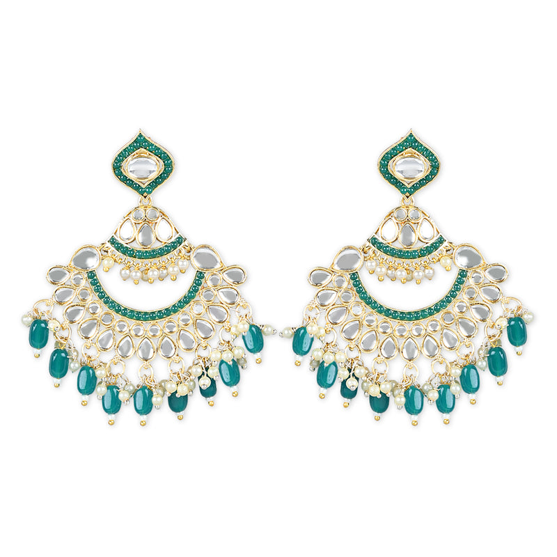 'Nausheen' Green Earrings