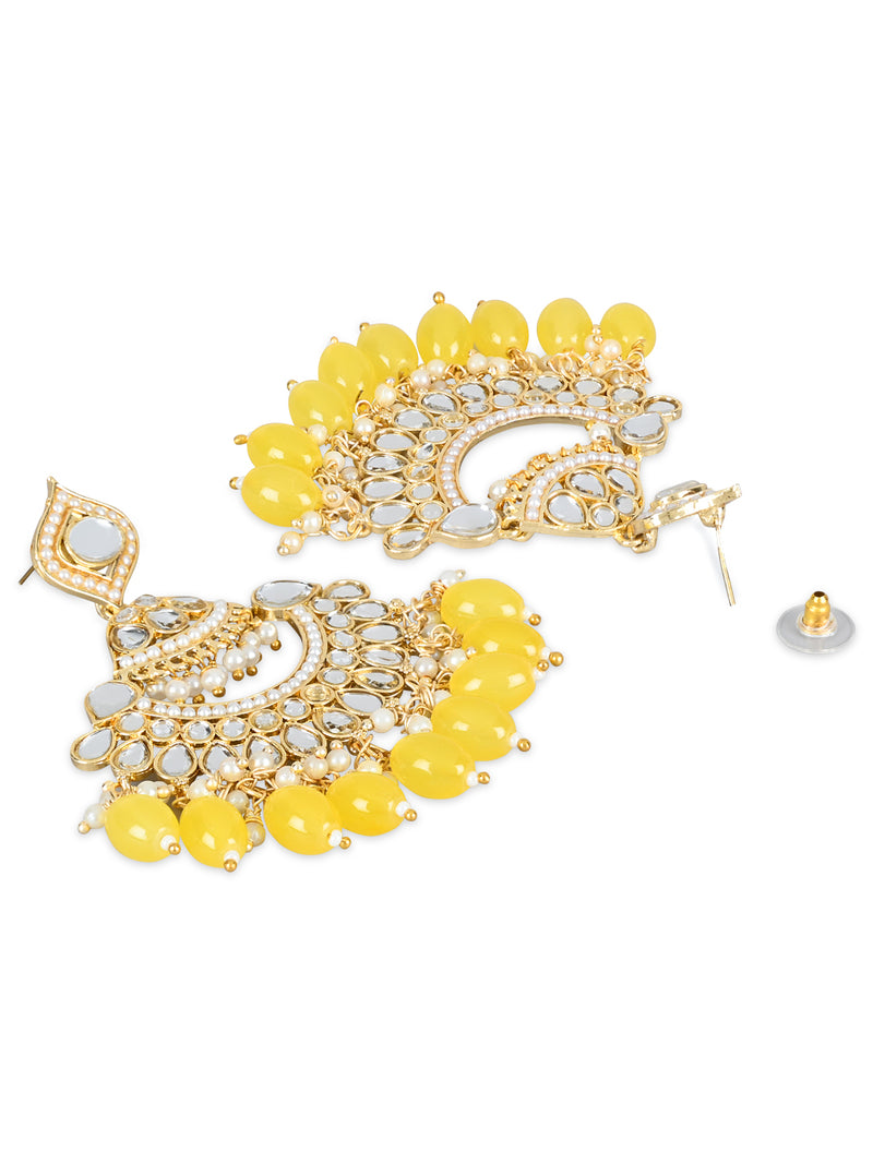 'Elina' Yellow Earrings