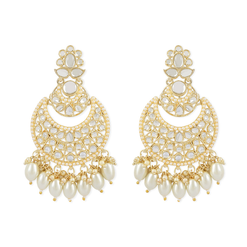 Pranjali White Earrings