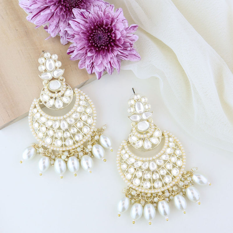 Pranjali White Earrings