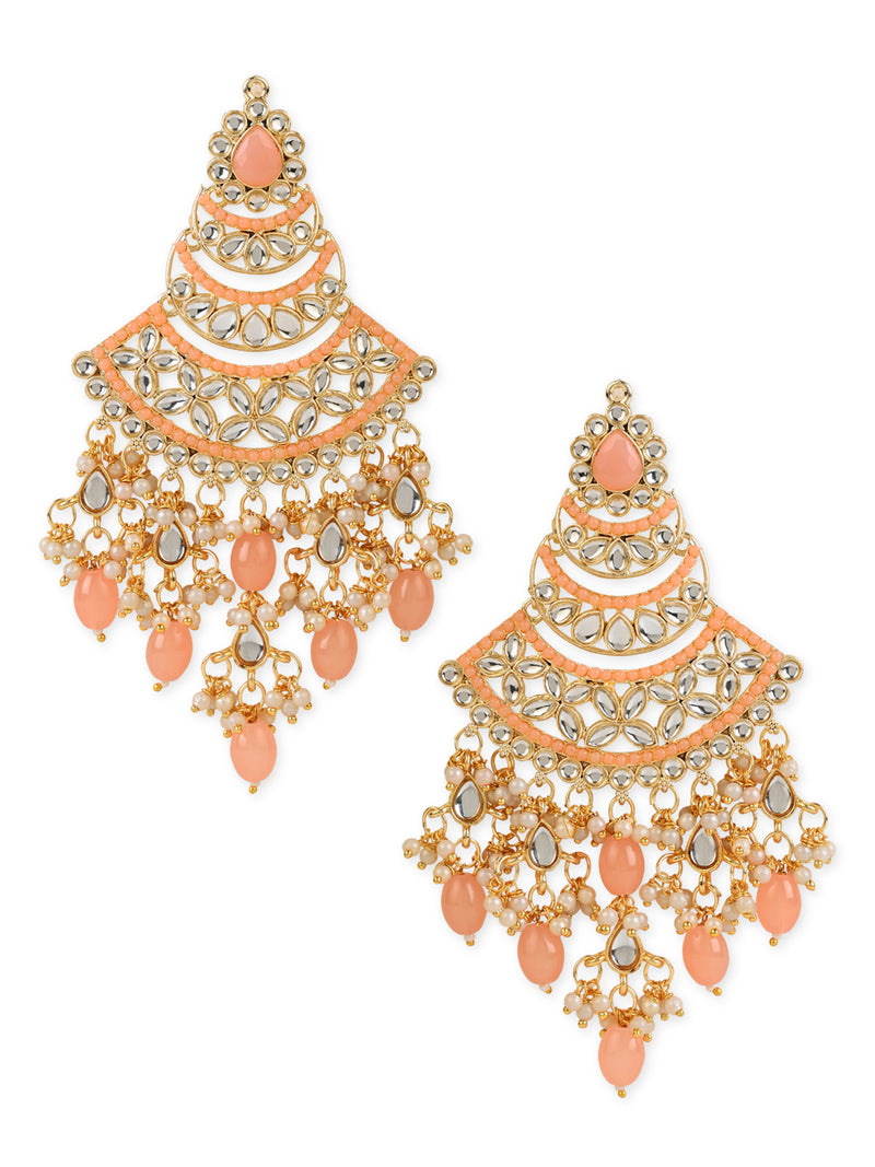 Ruksana Peach Earrings