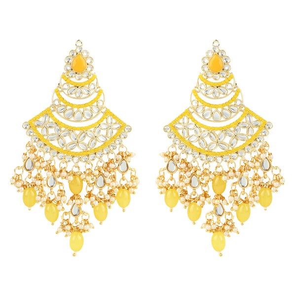 Ruksana Yellow Earrings
