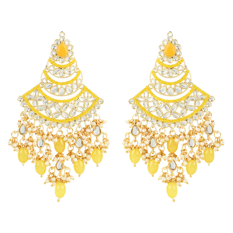 Ruksana Yellow Earrings