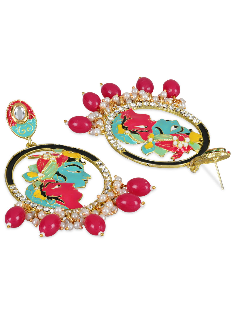 Vamika Pink Earrings
