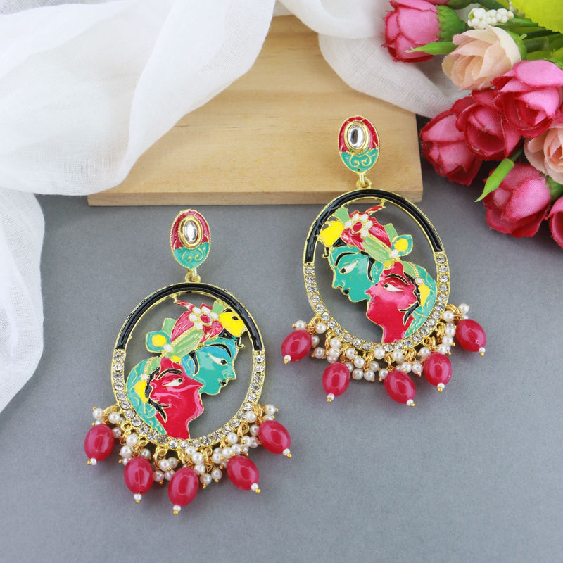 Vamika Pink Earrings