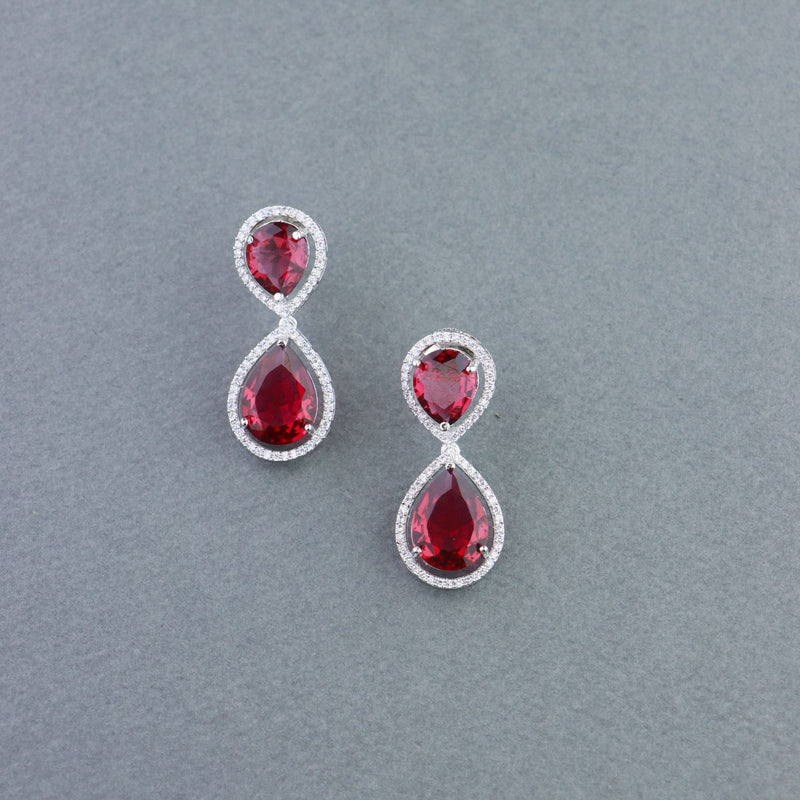 Rozy Red Earrings