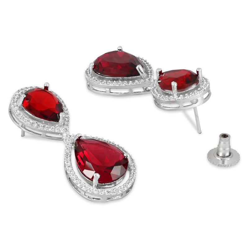 Rozy Red Earrings
