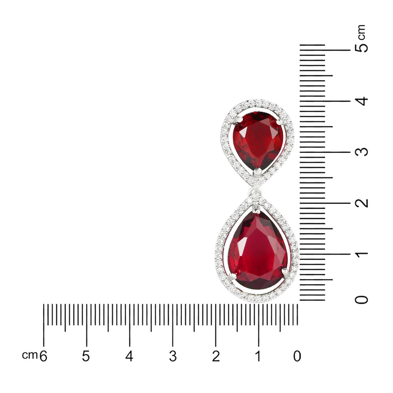 Rozy Red Earrings