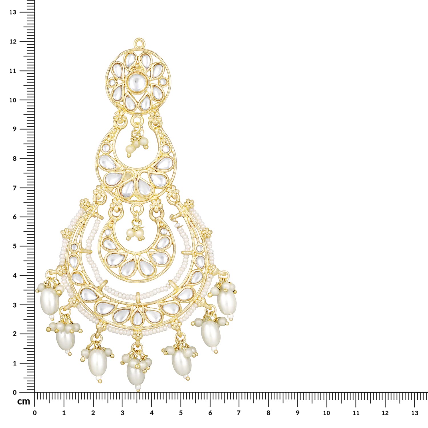 Rasha White Earrings